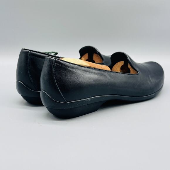 Dansko Shoes Womens EU 38 US 7.5 Black Leather Comfort Slip On Loafers Work - Picture 7 of 11